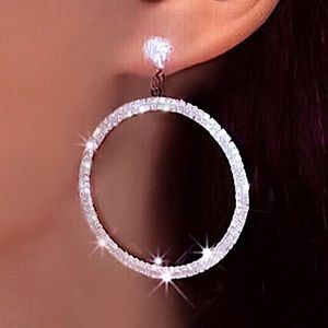 ⚜️𝟯𝟬%𝗢𝗙𝗙 𝗯𝘂𝗻𝗱𝗹𝗲𝘀 𝟯+⚜️ NEW Large Round Rhinestone Drop Earrings